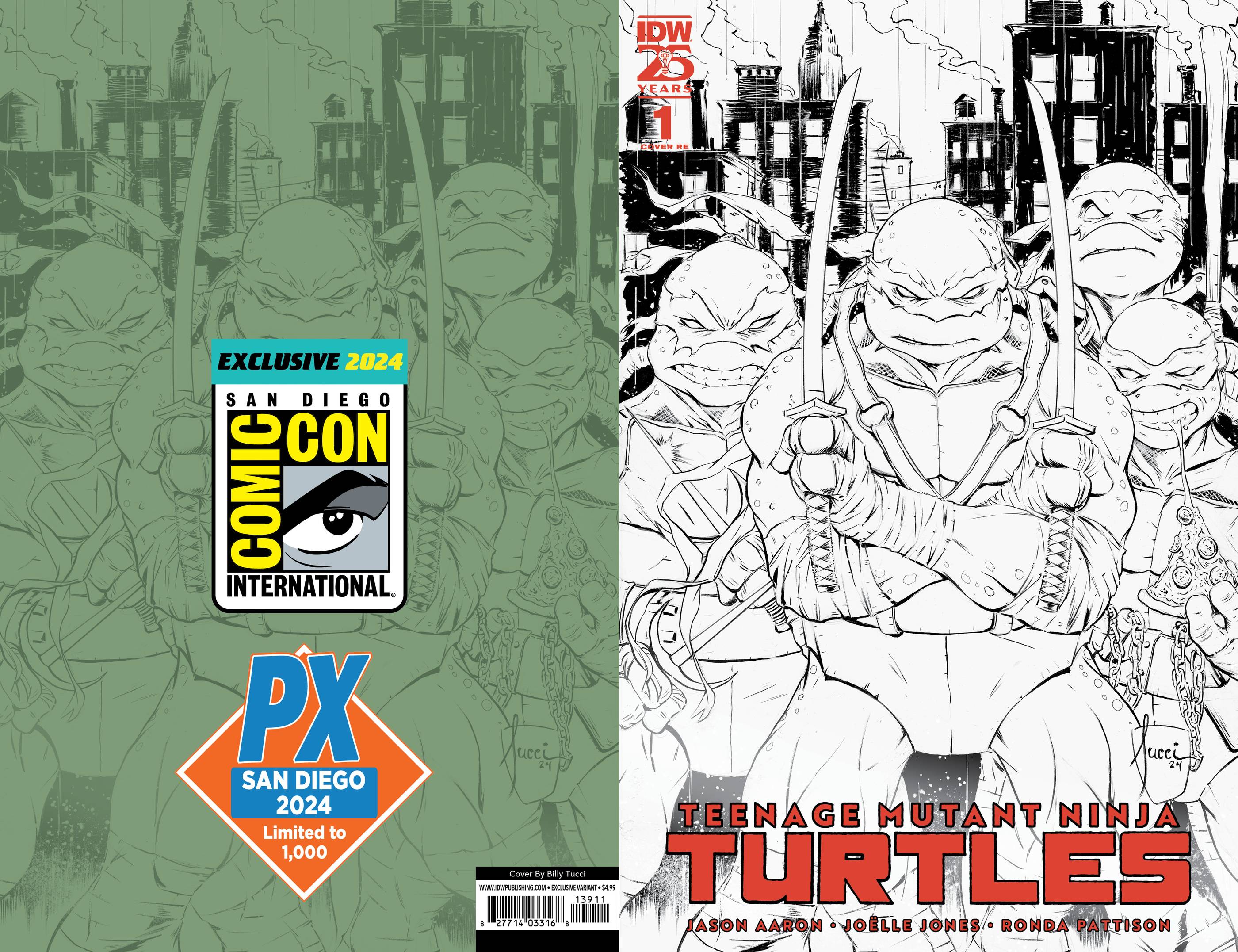 San Diego ComicCon 2024 Teenage Mutant Ninja Turtles Px Tucci Black & White (Net)