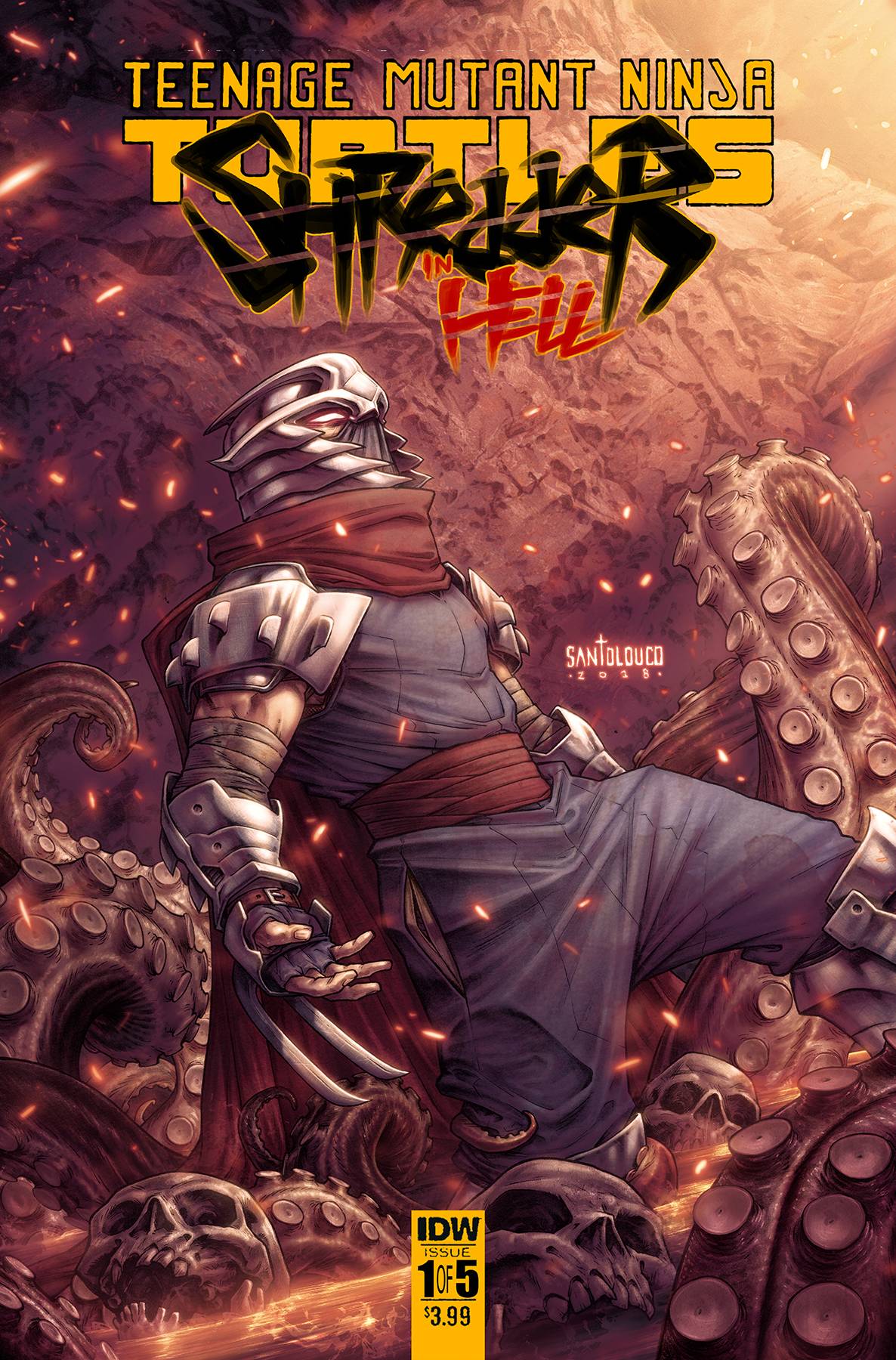 Teenage Mutant Ninja Turtles Shredder In Hell #1 Cover A Santolouco