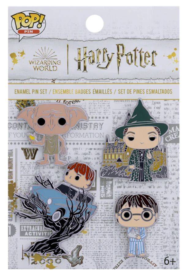 Funko Pop 4 Pack Pin Set Harry Potter Anniversary 