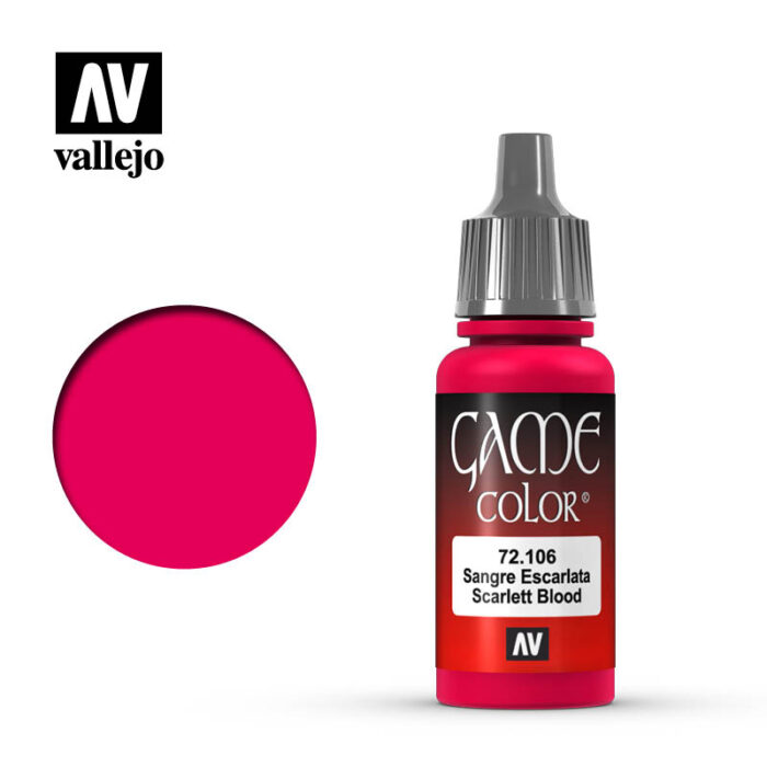 Vallejo Game Color Scarlett Blood Paint, 17Ml