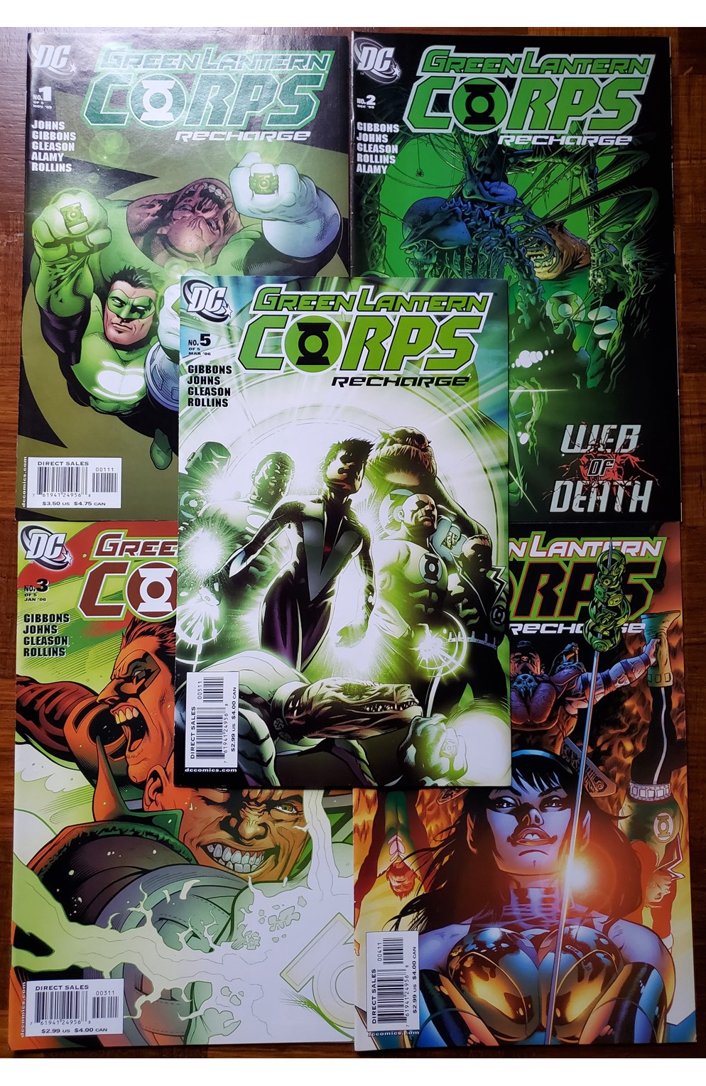 Green Lantern Corps Recharge #1-5 (DC 2005) Set