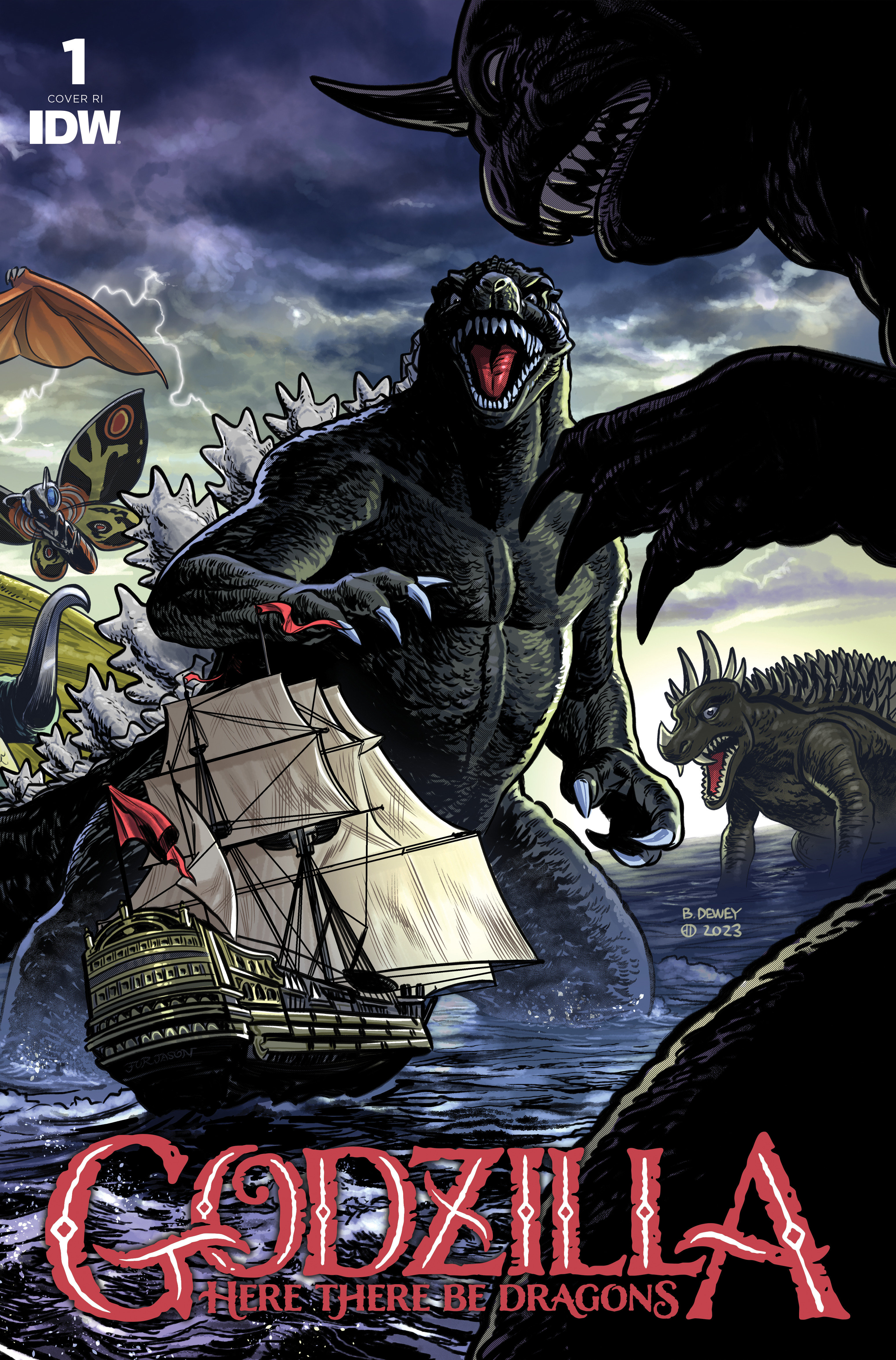Godzilla: Here There Be Dragons #1 Cover D 1 for 25 Incentive Dewey