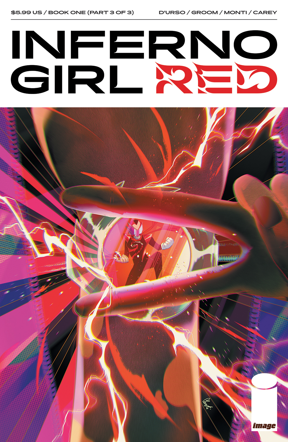 Inferno Girl Red Book One #3 Cover B Monti Mv (Of 3)