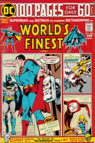 World's Finest Comics #226 - G+, Writing In Crossword Puzzle