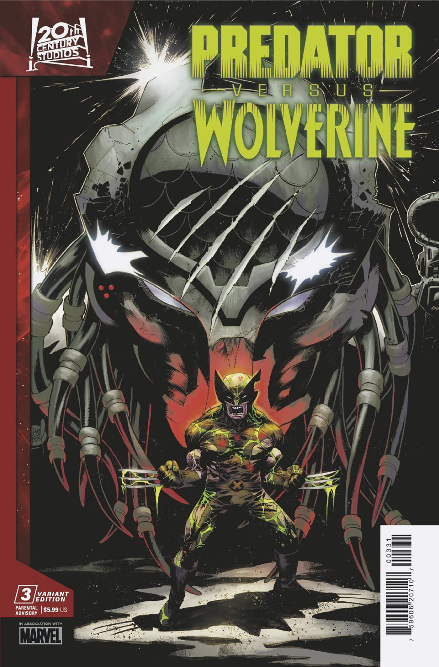 Predator Vs. Wolverine #3 Adam Kubert Variant