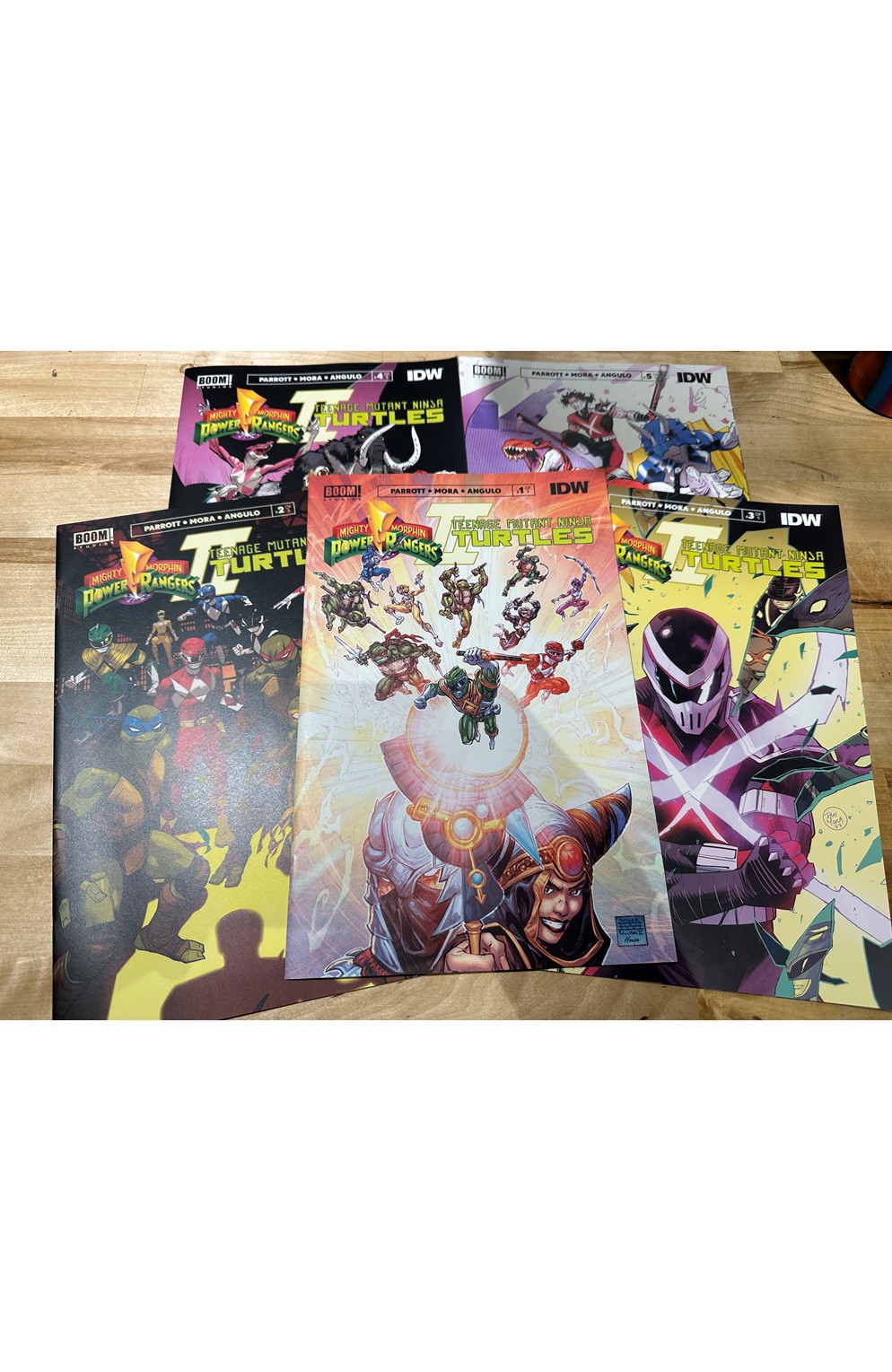 Mmpr X Teenage Mutant Ninja Turtles #1 - #5 A Covers