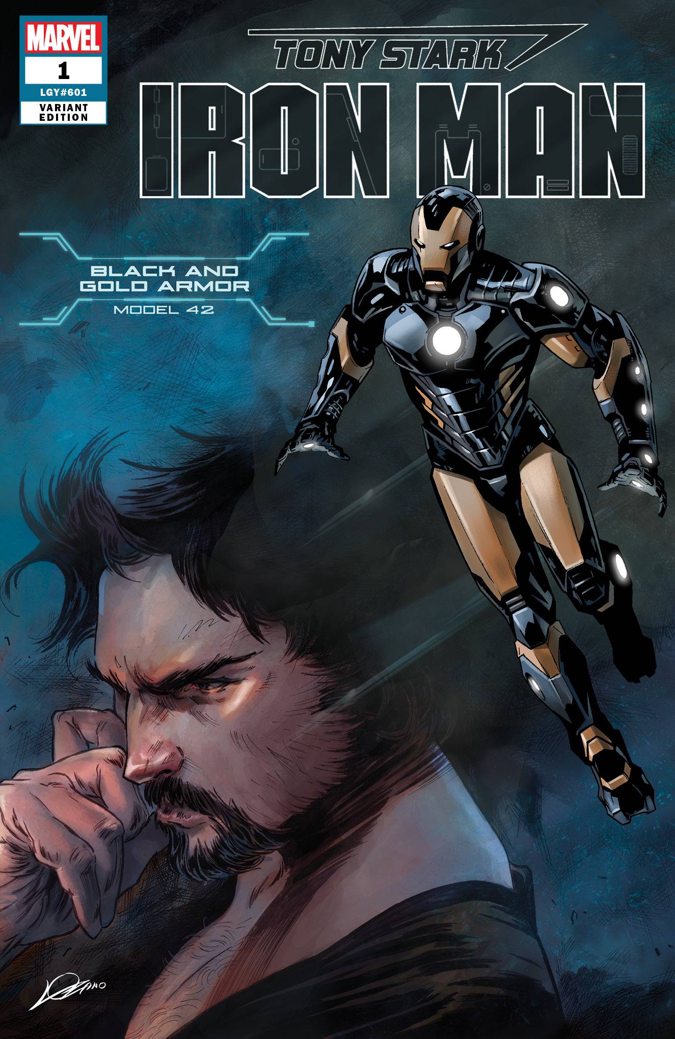 Tony Stark Iron Man #1 Black And Gold Armor Variant (2018)