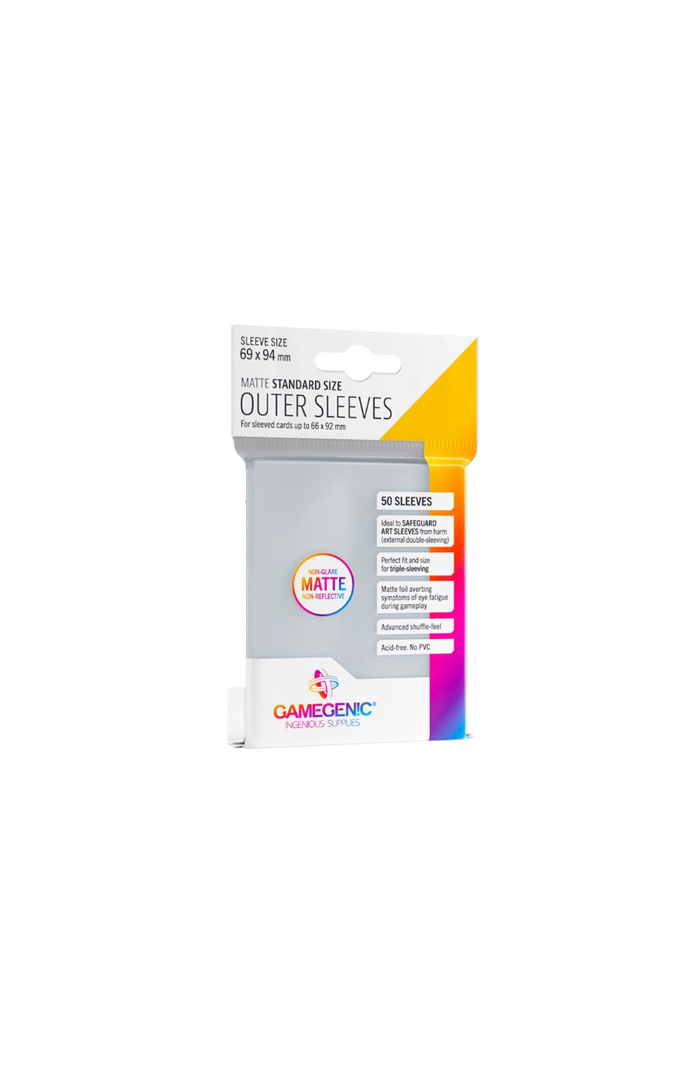 Outer Sleeves Matte Standard Size 69 X 94 Mm
