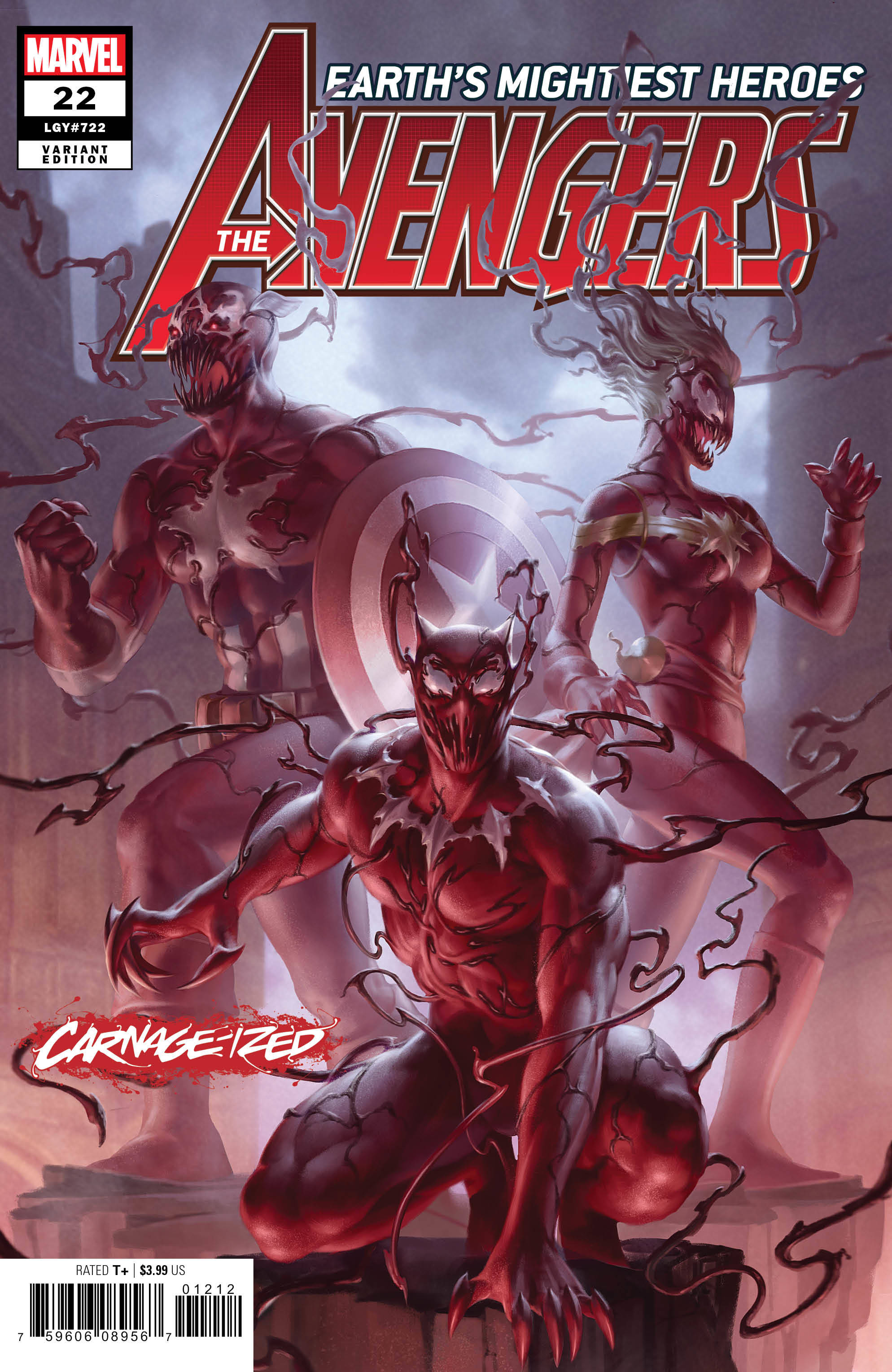 Avengers #22 Junggeun Yoon Carnage-Ized Variant (2018)