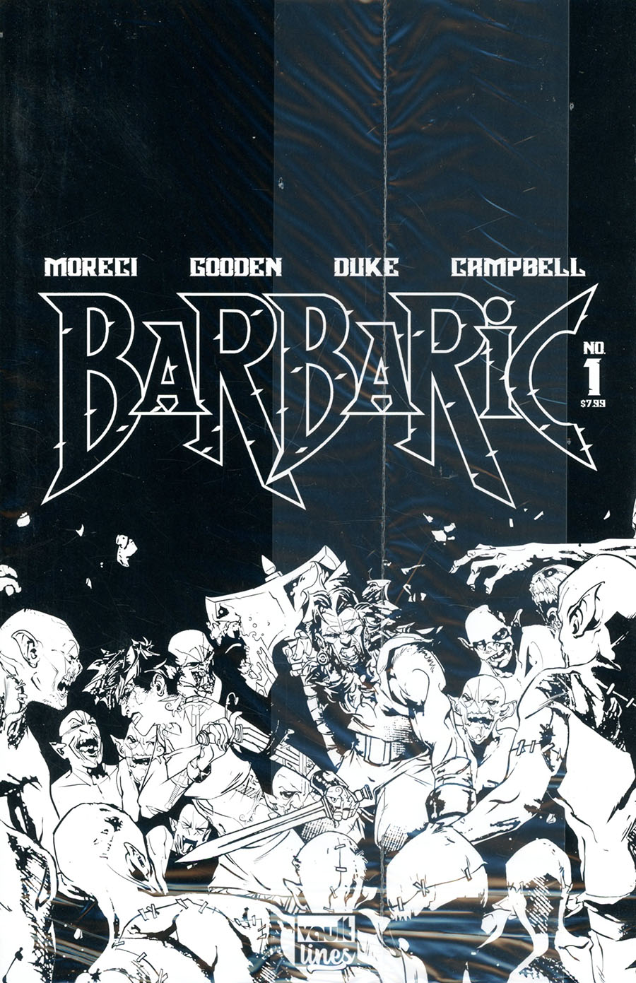 Barbaric #1 Deluxe Black & White Edition Cover B Black Bag Variant