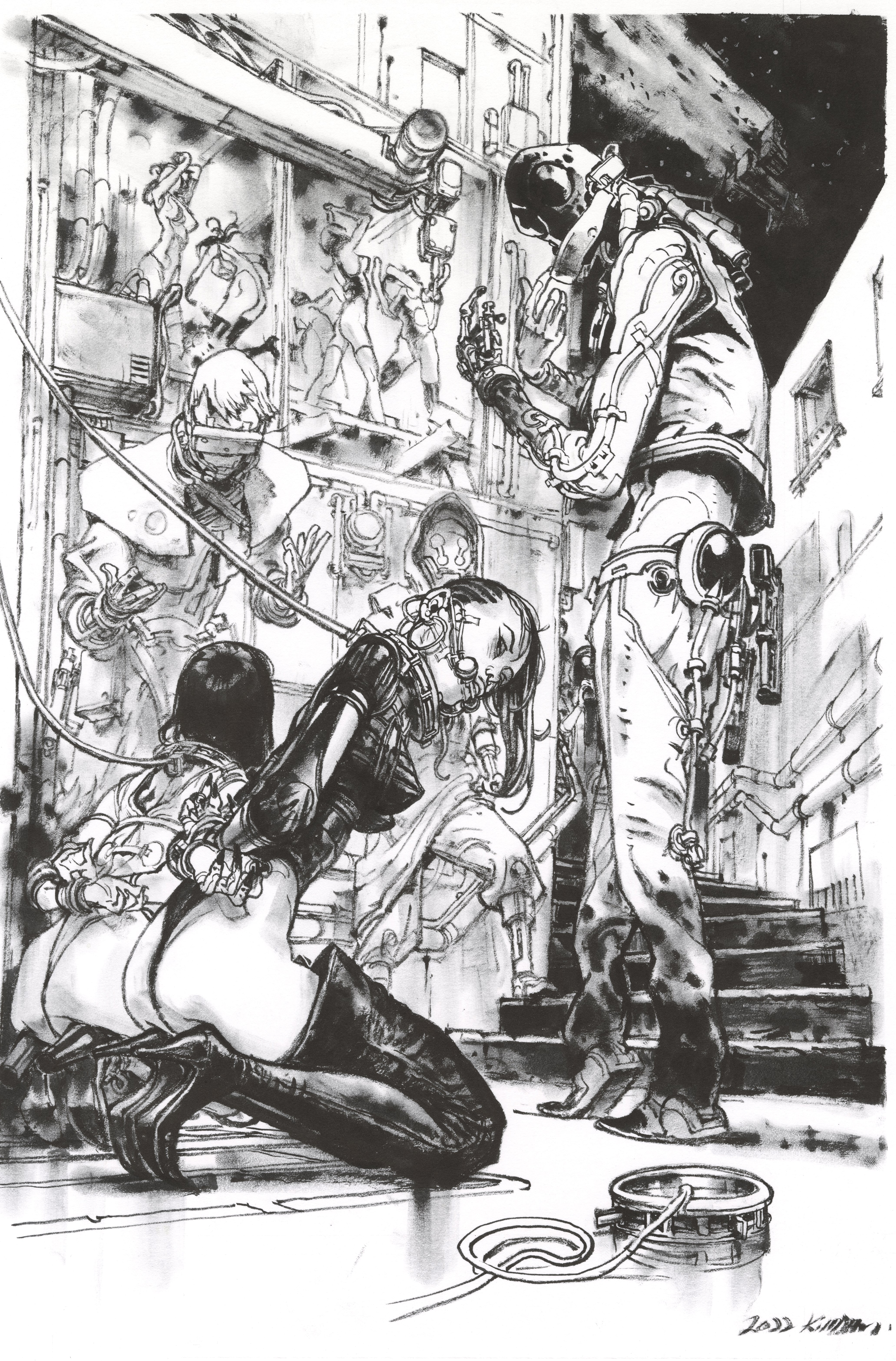 Liquid Kill #1 Cover H 1 for 10 Incentive Jung Gi Black & White Variant (Mature) (Of 5)