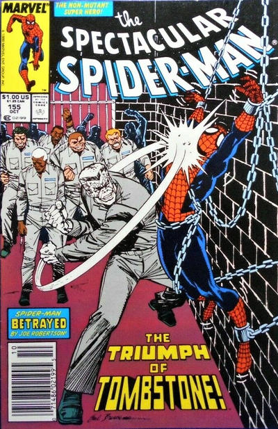 The Spectacular Spider-Man #155 [Newsstand]-Fine/Very Fine