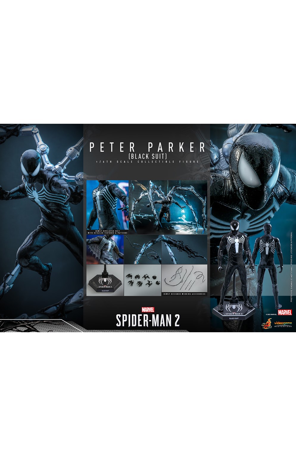 Peter Parker (Black Suit) - Spider-Man 2 Sixth Scale Figure By Hot Toys