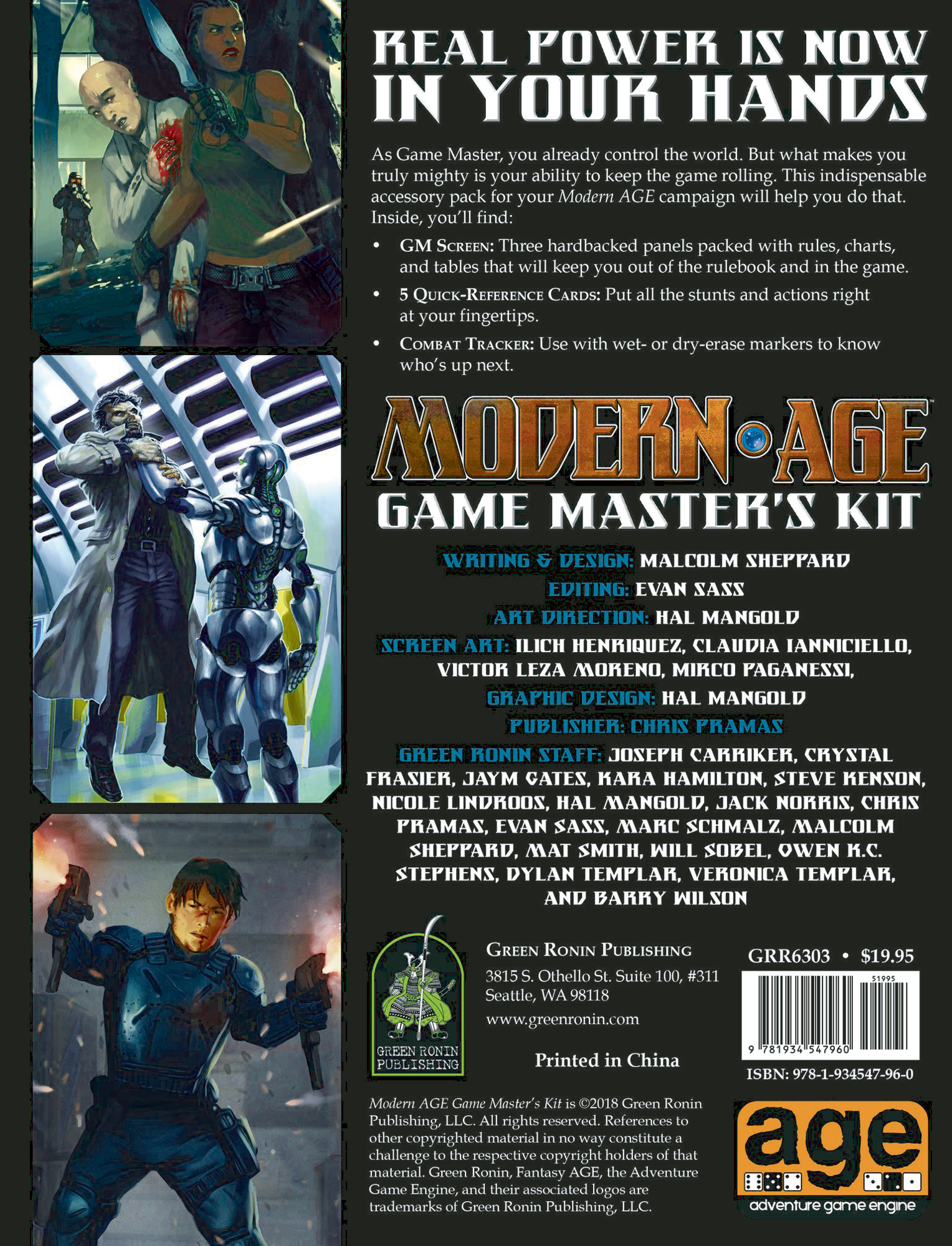 Modern Age RPG Game Masters Kit