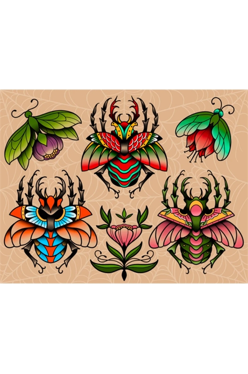 Beetle Flash Print By Celide Dymond