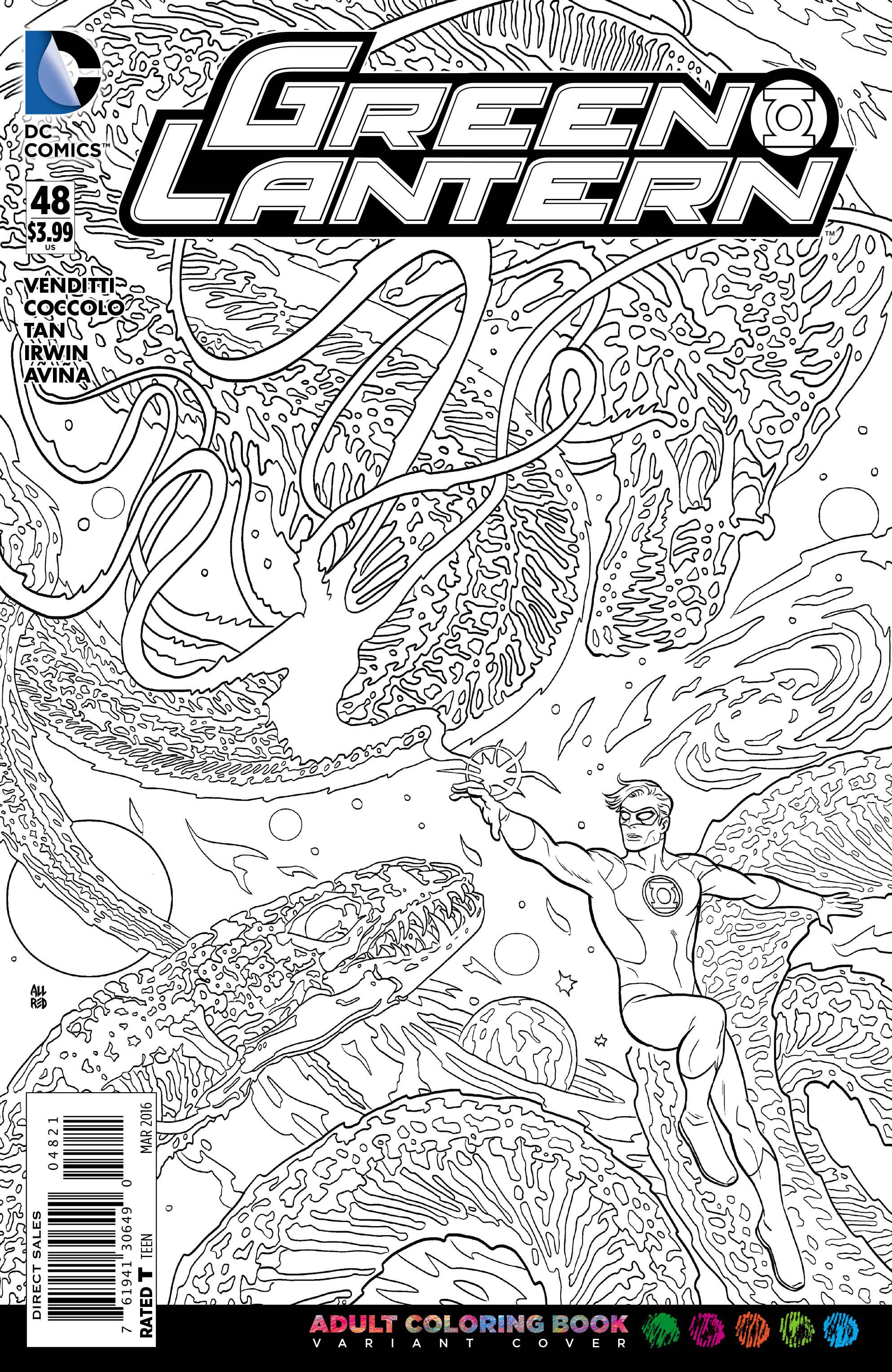 Green Lantern #48 Adult Coloring Book Variant Edition (2011)