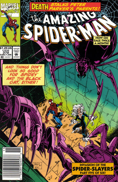 The Amazing Spider-Man #372 [Newsstand]-Fine (5.5 – 7)