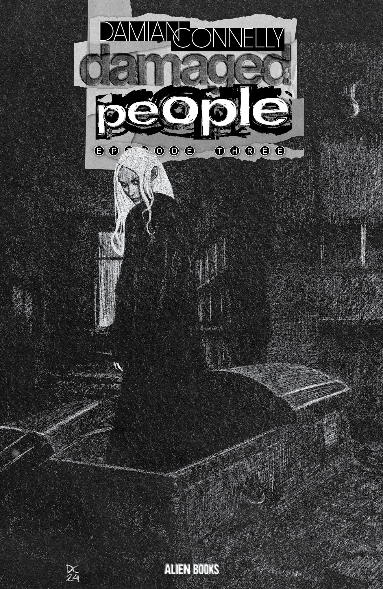 Damaged People #3 Cover B Connelly Black & White (Of 5)