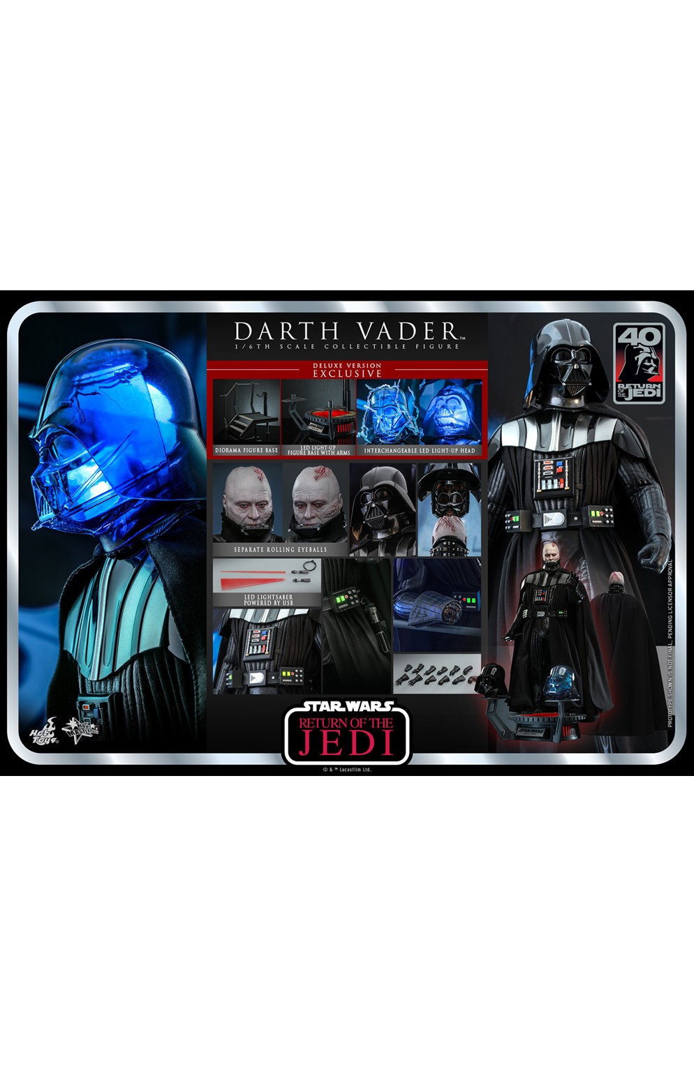 Darth Vader (Return of the Jedi 40th Anniversary Collection) Deluxe Version Sixth Scale Figure