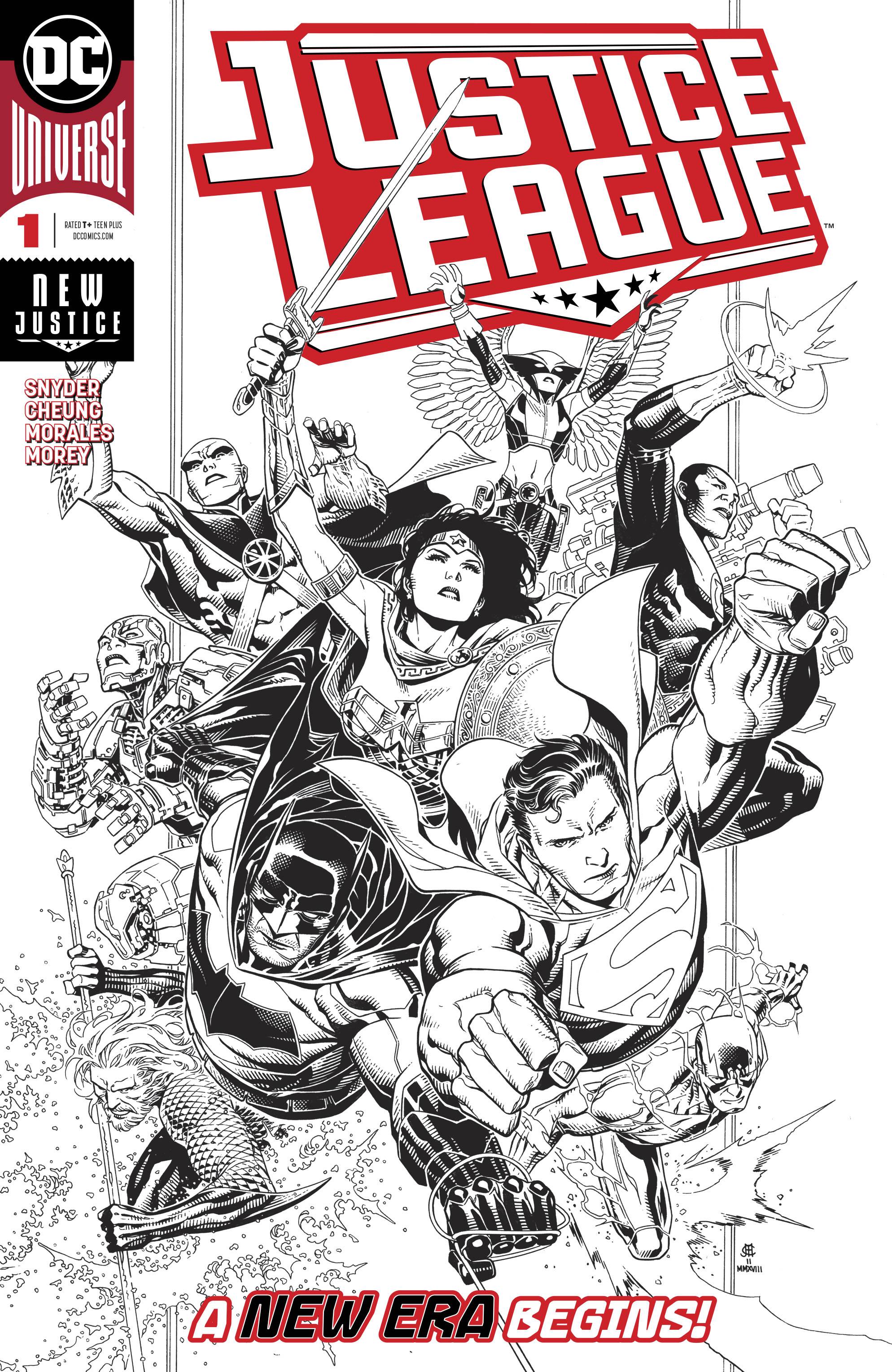 Justice League #1 Jim Cheung Inks Only Variant Edition (2018)