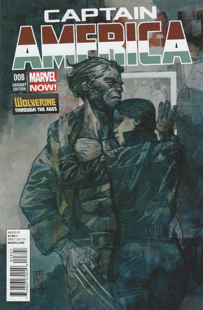 Captain America #8 [Alex Maleev Wolverine Variant]-Near Mint (9.2 - 9.8) 