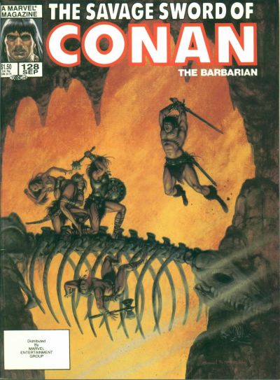 The Savage Sword of Conan #128 [Direct]-Very Good