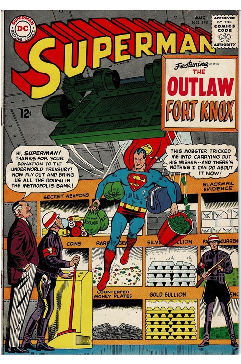 Superman #179 - G/Vg, Stains