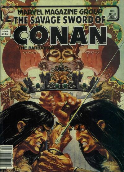 The Savage Sword of Conan #93 [Newsstand] - Vf-