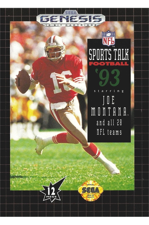 Sega Genesis Sports Talk Football 93 Pre-Owned