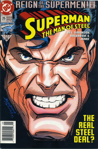 Superman: The Man of Steel #25 [Newsstand]-Very Fine