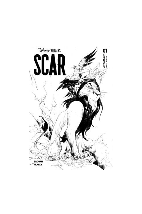 Disney Villains Scar #1 Cover Zb Last Call 1 for 10 Jae Lee Black & White Incentive