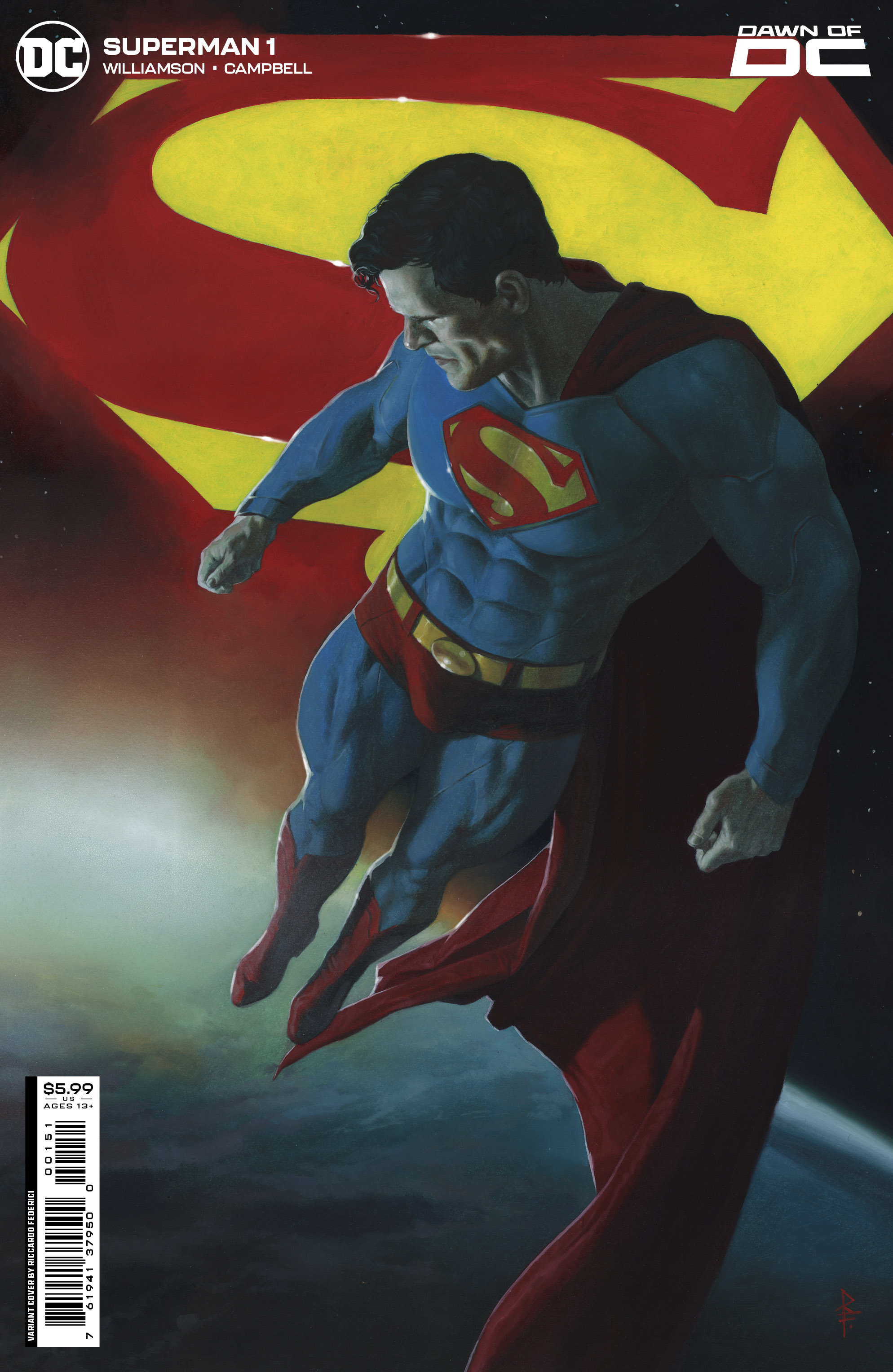 Superman #1 Cover E Riccardo Federici Card Stock Variant (2023)