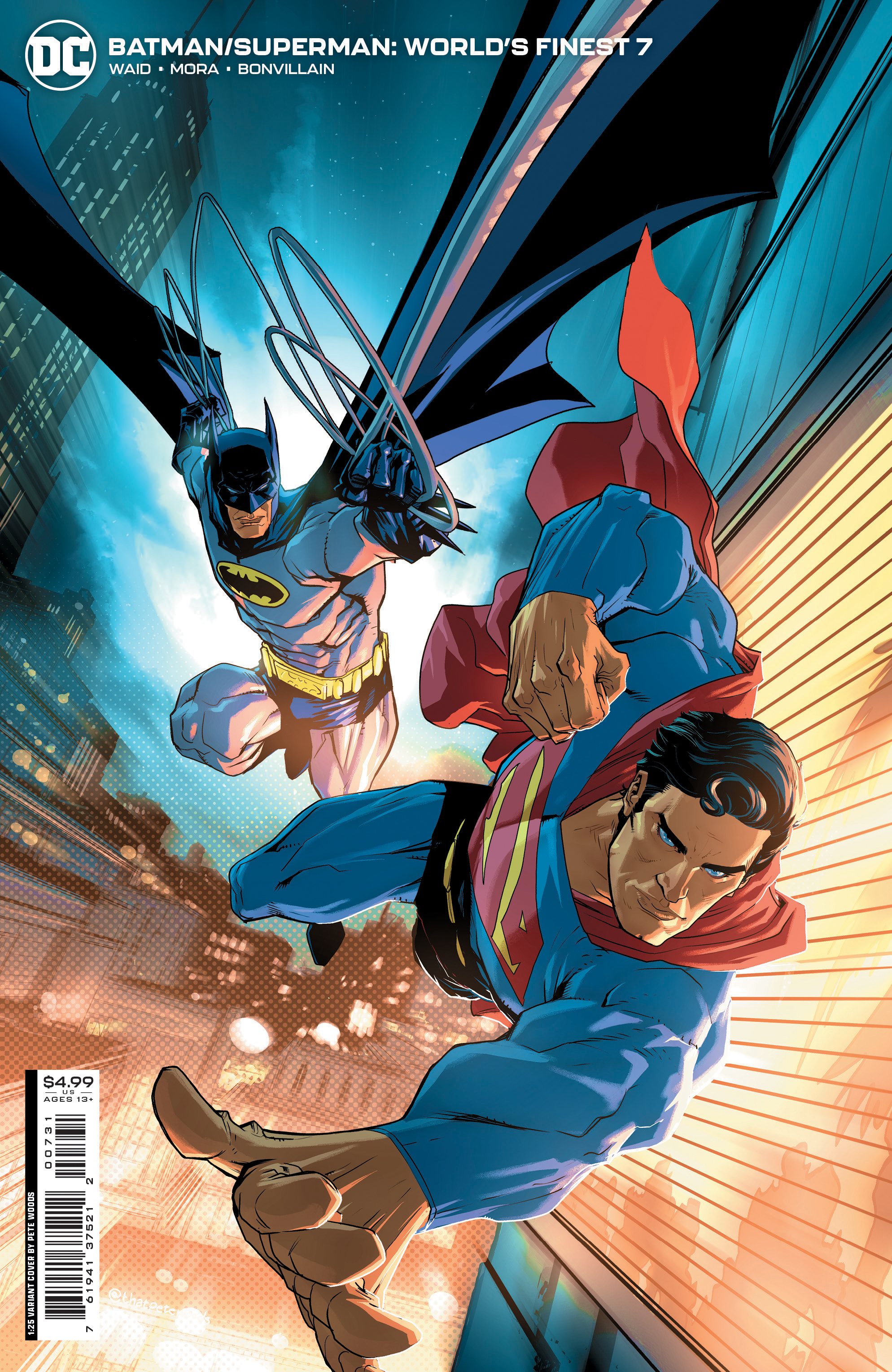 Batman Superman Worlds Finest #7 Cover C 1 For 25 Incentive Pete Woods Card Stock Variant