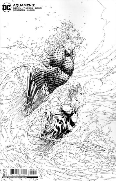 Aquamen #2 [Jim Lee & Scott Williams Black And White Cardstock Variant Cover]