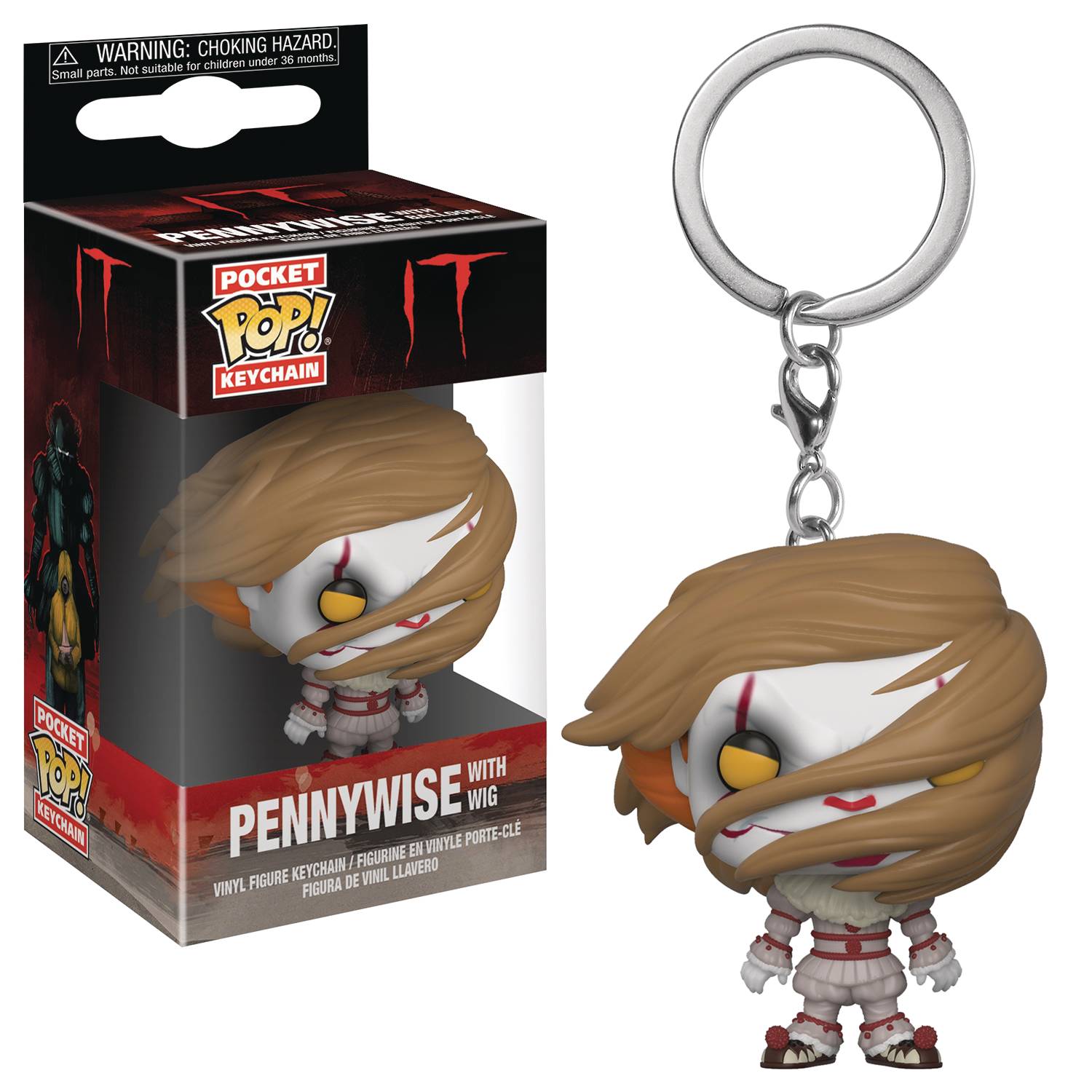 Pocket Pop It S2 Pennywise With Wig Keychain