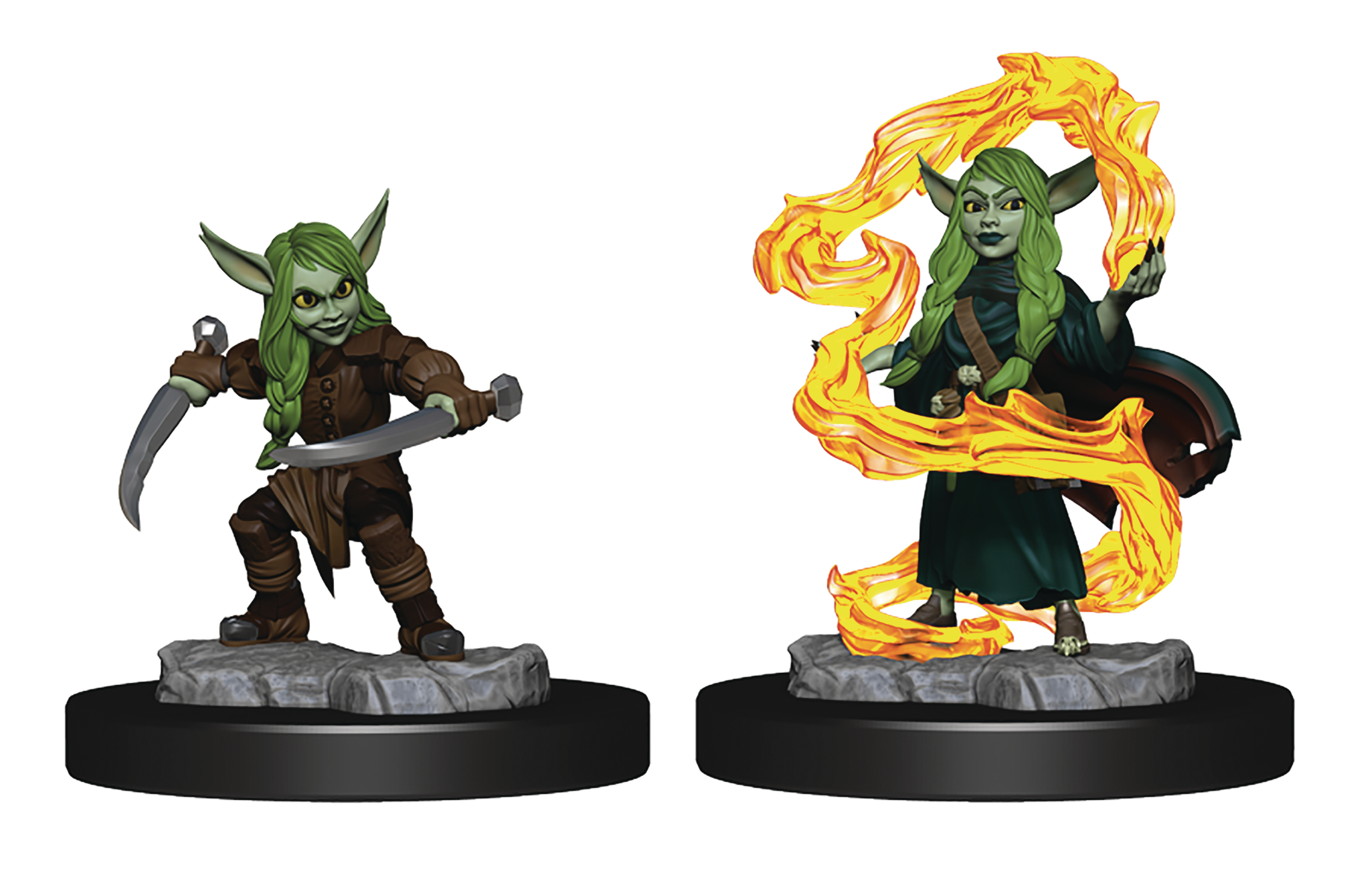 Critical Role Unpainted Miniatures: Wave 1 Goblin Sorceror and Rogue Female