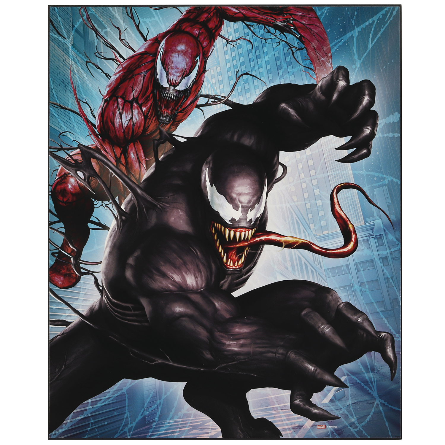 Spider-Man Venom Jumping 16 Inch Wood Wall Art