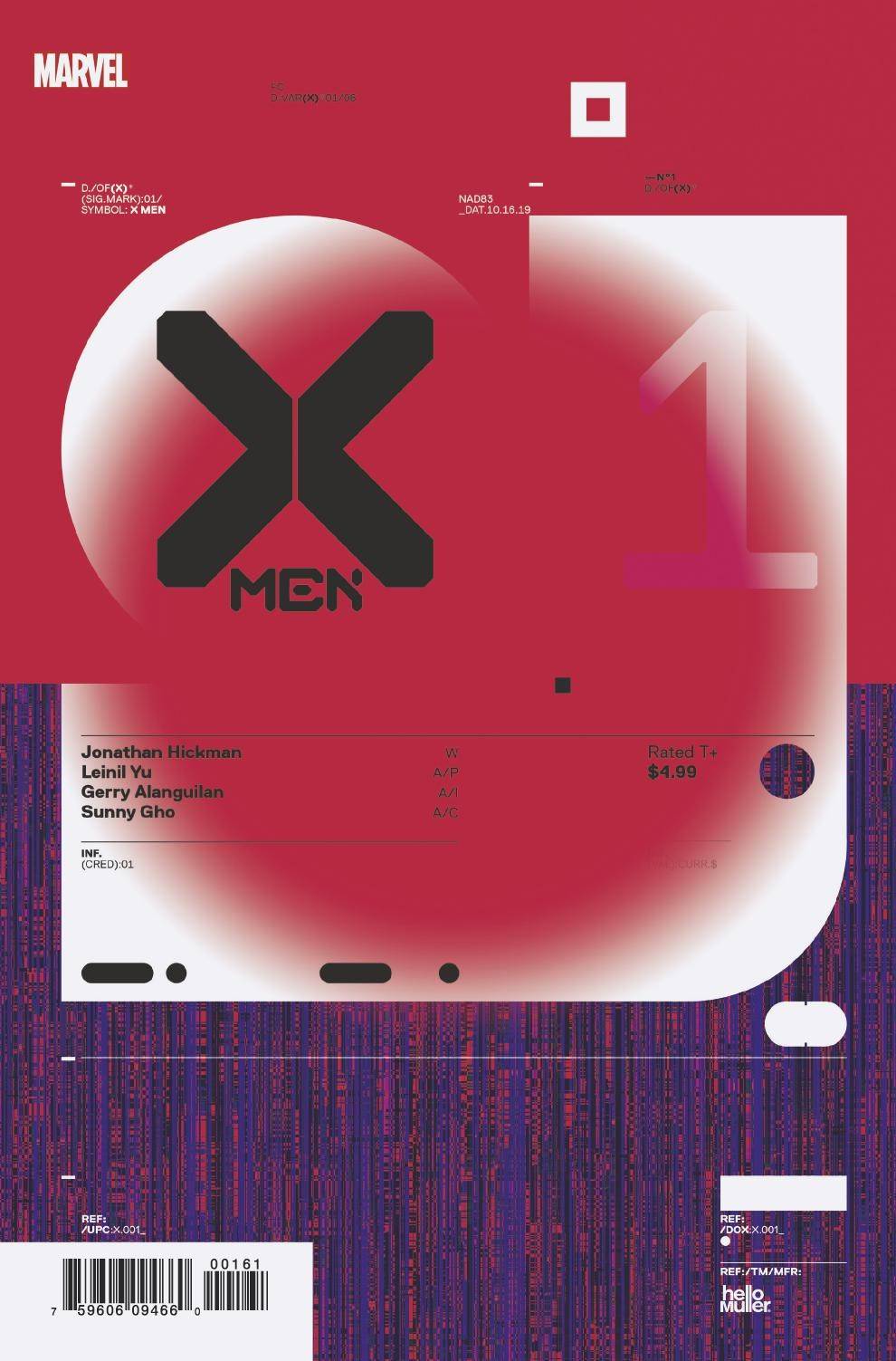 X-Men #1 Muller Design Variant Dx (2019)