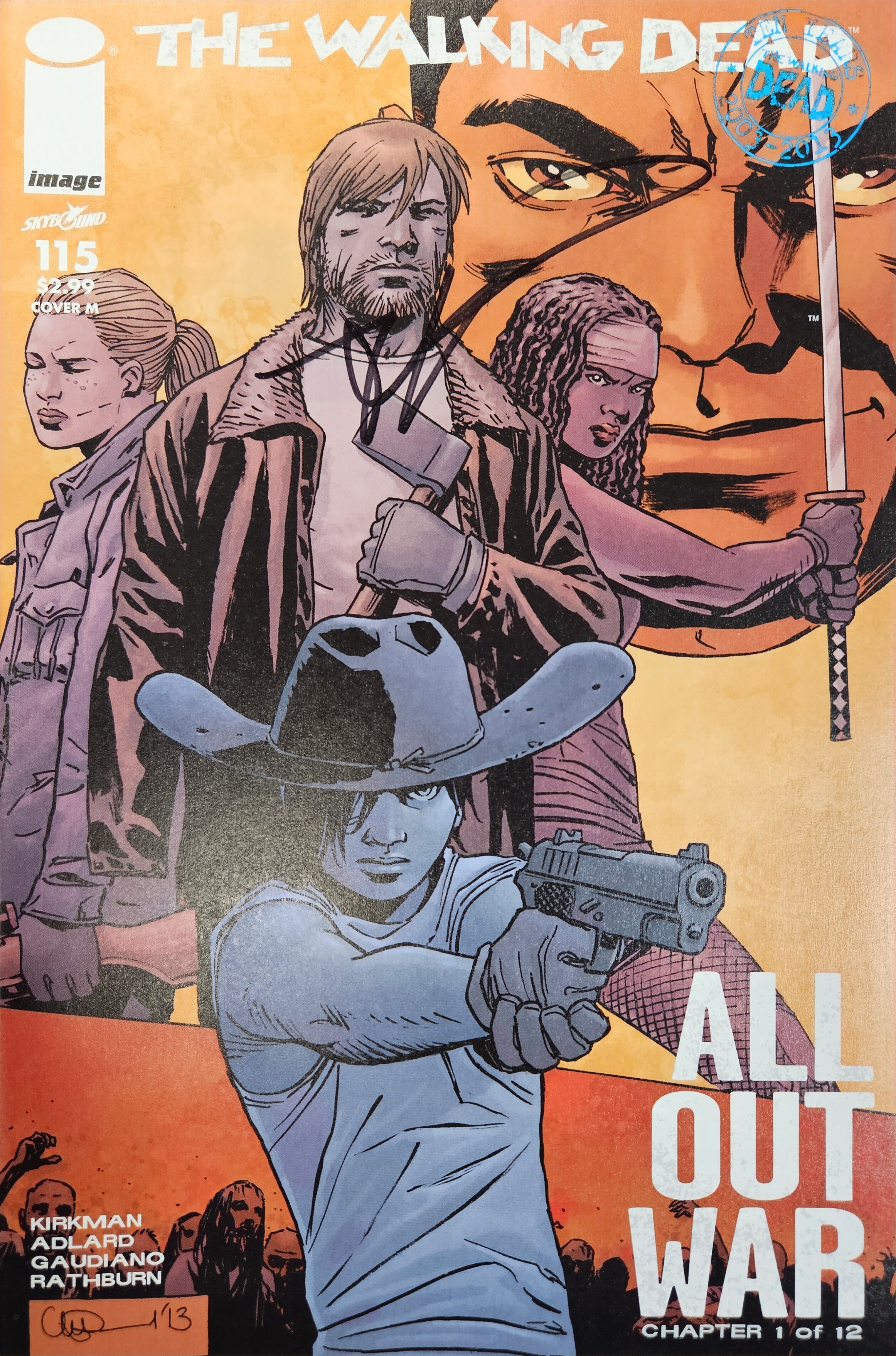 The Walking Dead #115 [Cover M] - Vf/Nm 9.0 Signed By Kirkman