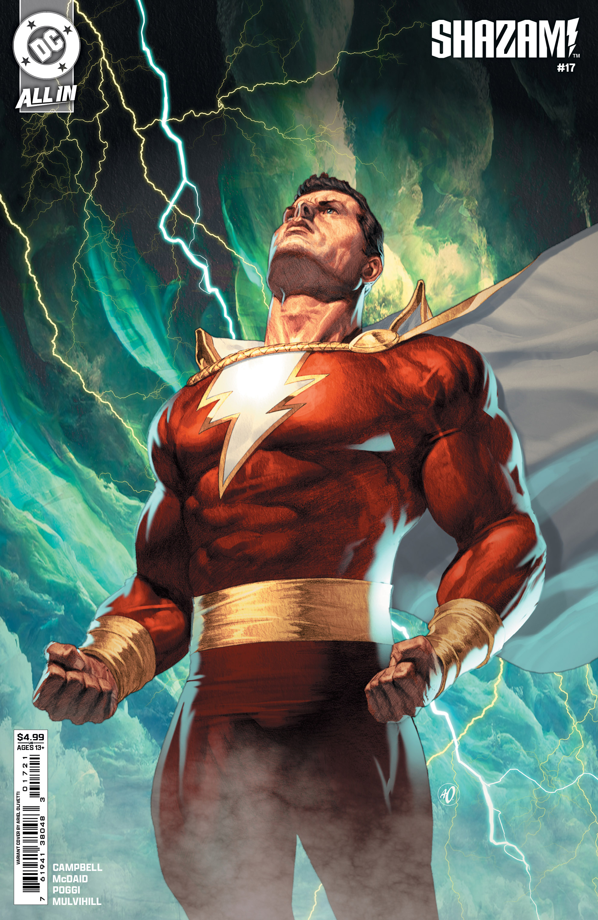 Shazam #17 Cover B Ariel Olivetti Card Stock Variant