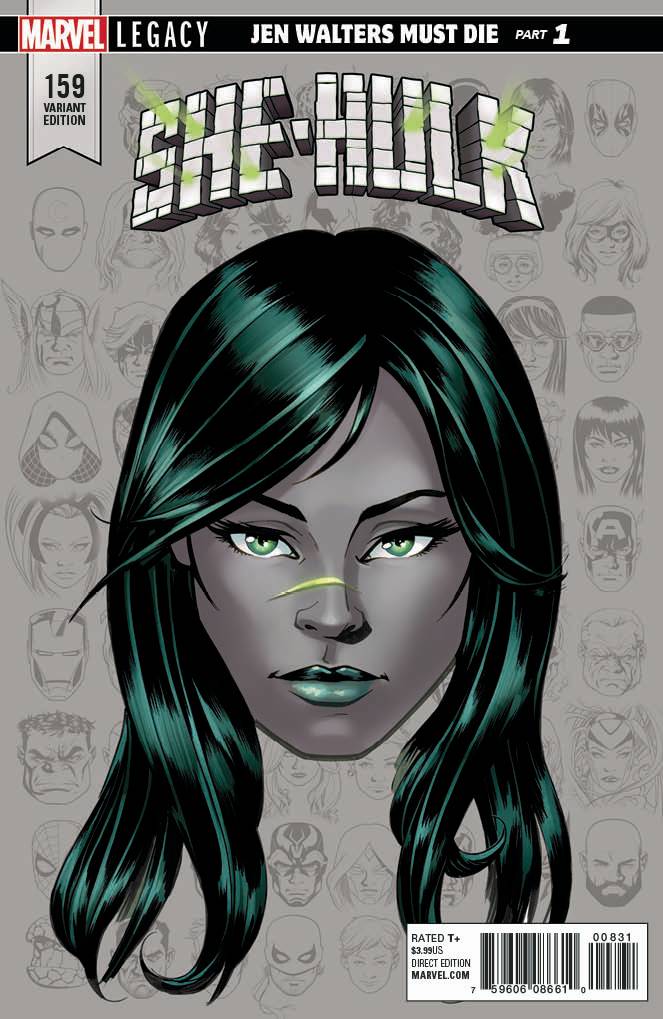 She-Hulk #159 Mckone Legacy Headshot Variant Legacy (2017)