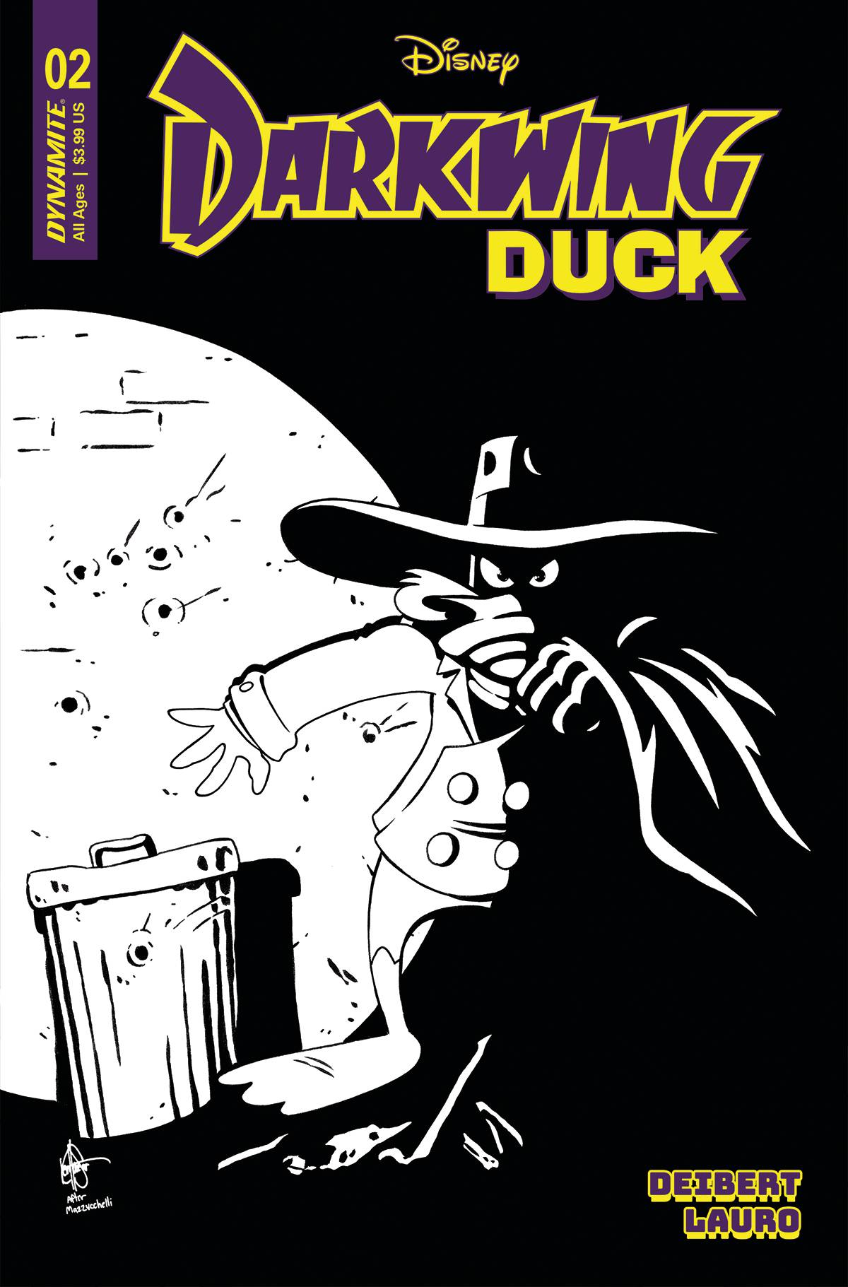 Darkwing Duck #2 Cover X 7 Copy Last Call Incentive Haeser Black & White