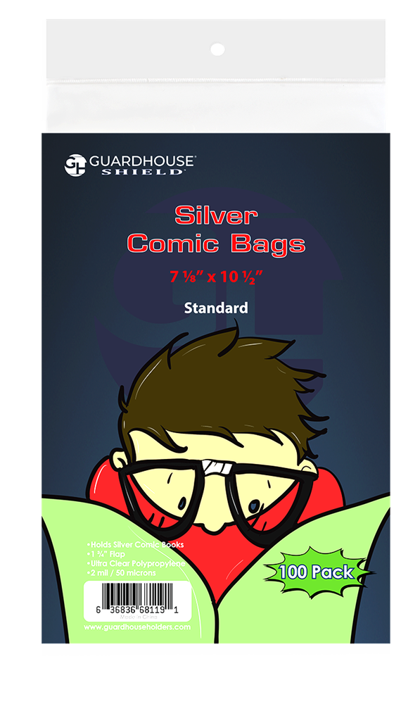 Guardhouse Shield Silver Comic Bags (100 Count)