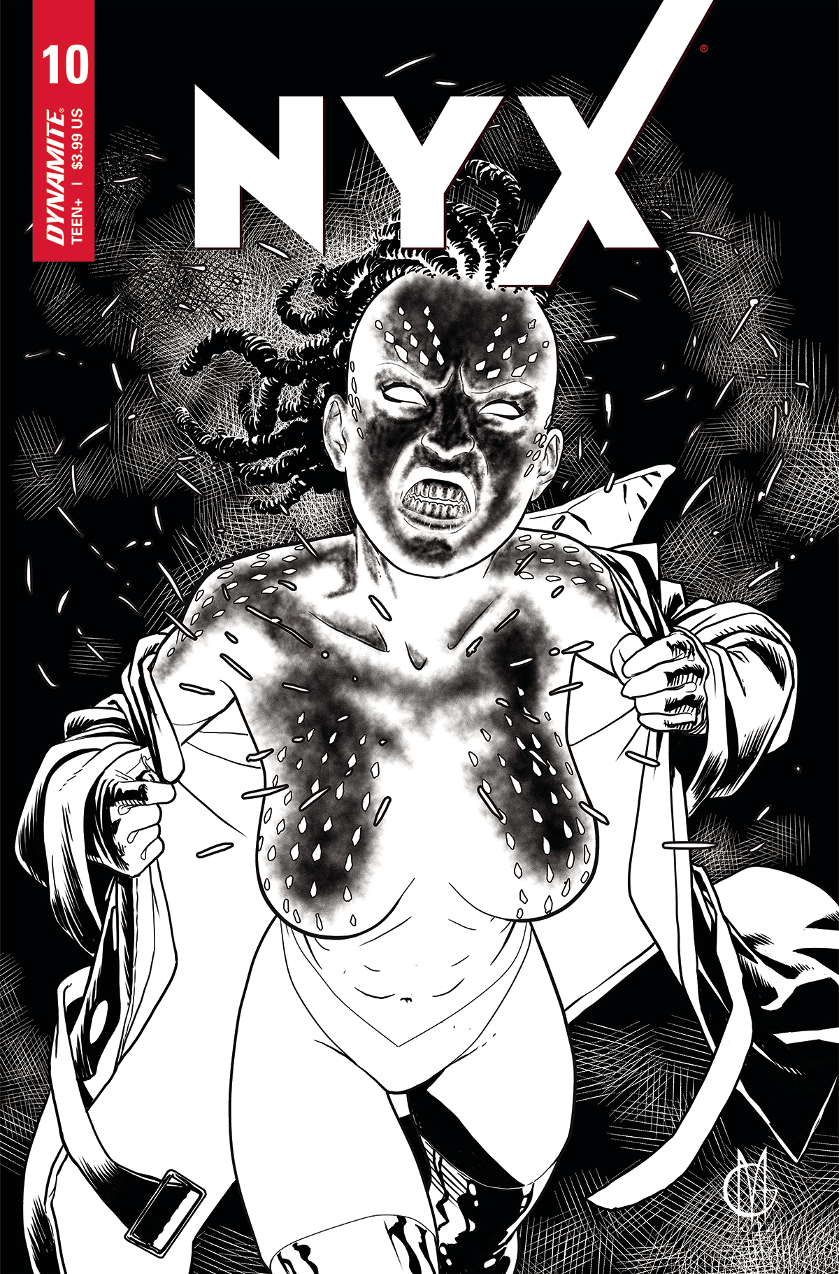 NYX #10 Cover F 1 for 20 Incentive Matteoni Black & White