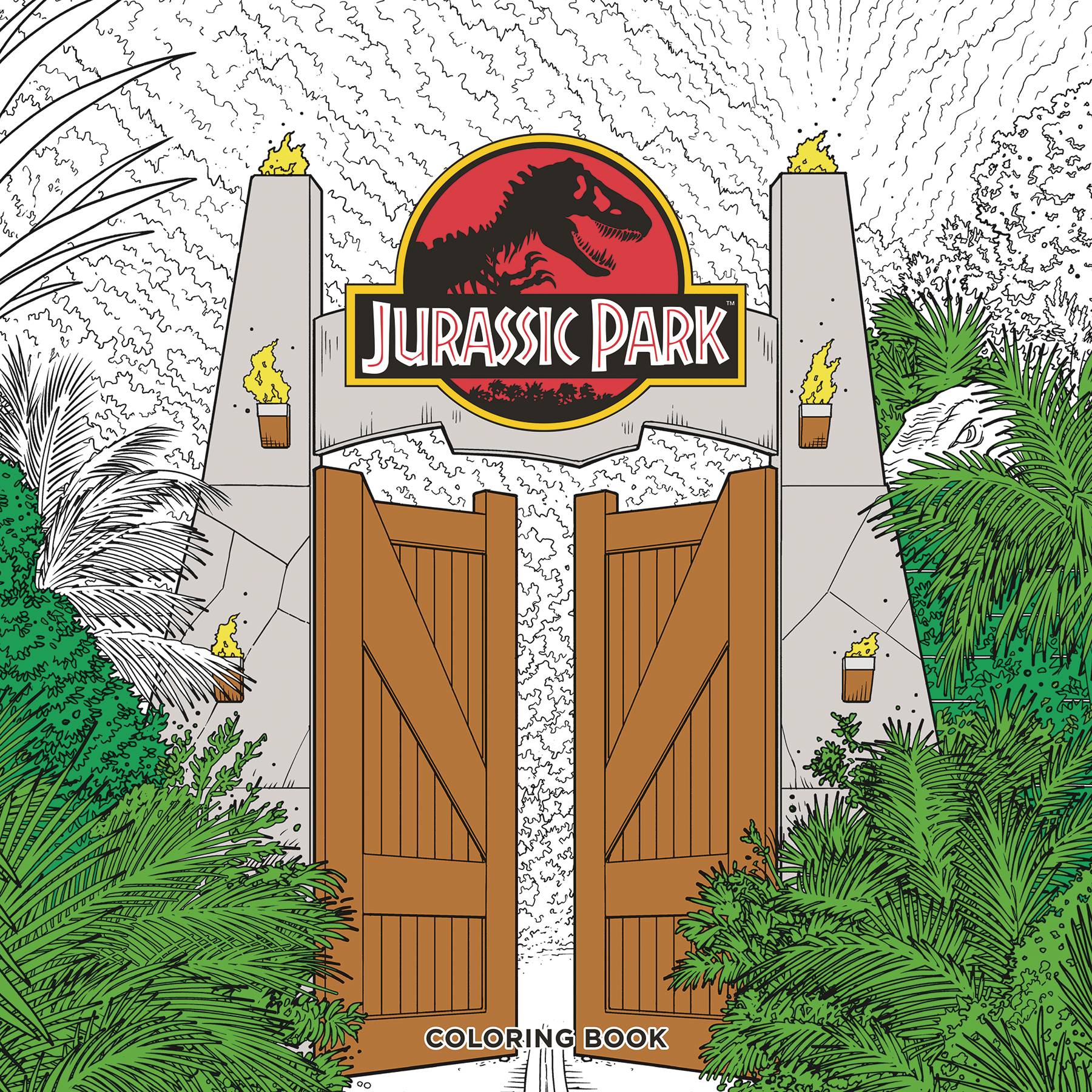 Jurassic Park Adult Coloring Book Graphic Novel