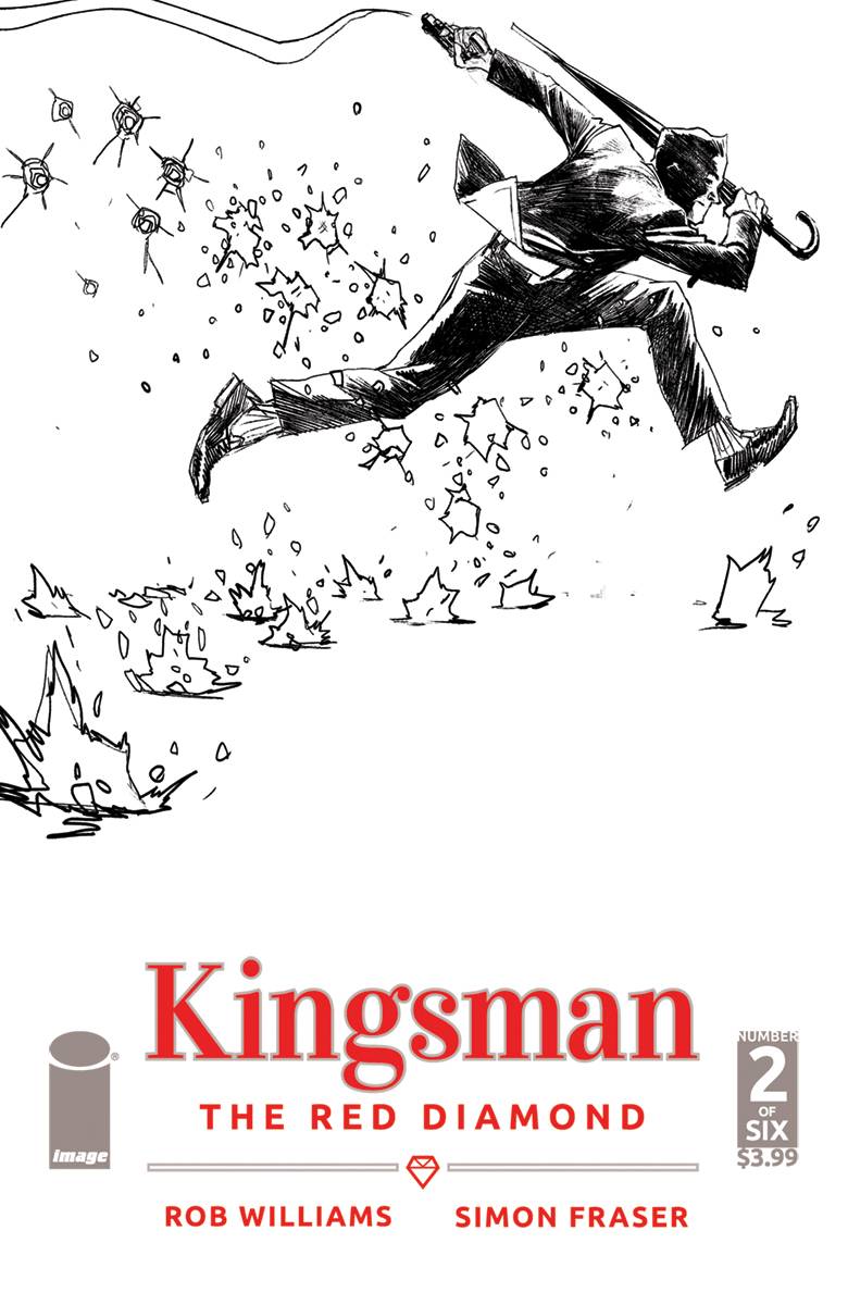 Kingsman Red Diamond #2 Cover B Black & White Albuquerque (Mature) (Of 6)