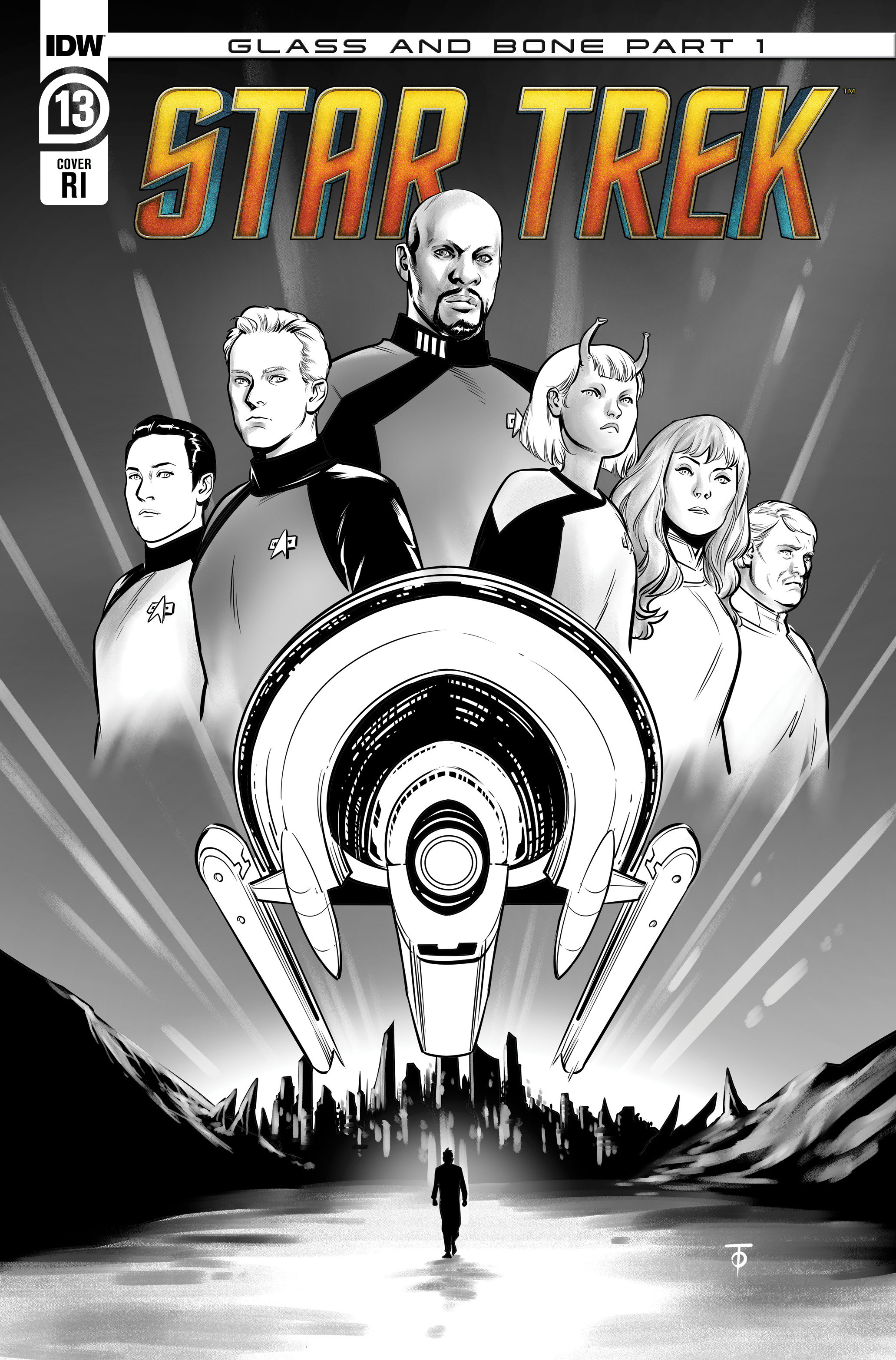 Star Trek #13 Cover To B&W 1 for 10 Incentive
