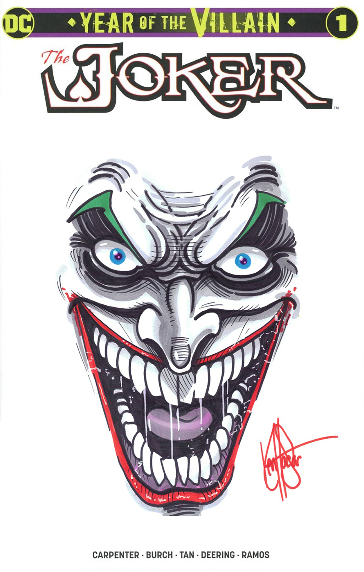 Dynamic Forces Joker Year of Villain #1 Haeser Joker Sketch