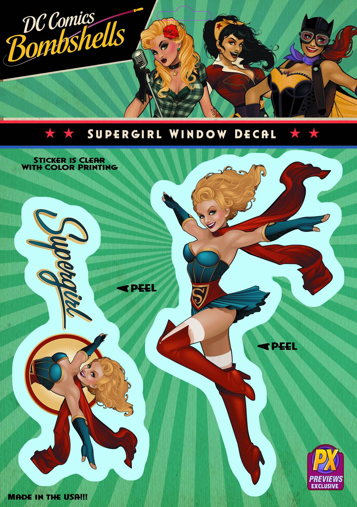 DC Bombshells Supergirl Px Vinyl Decal