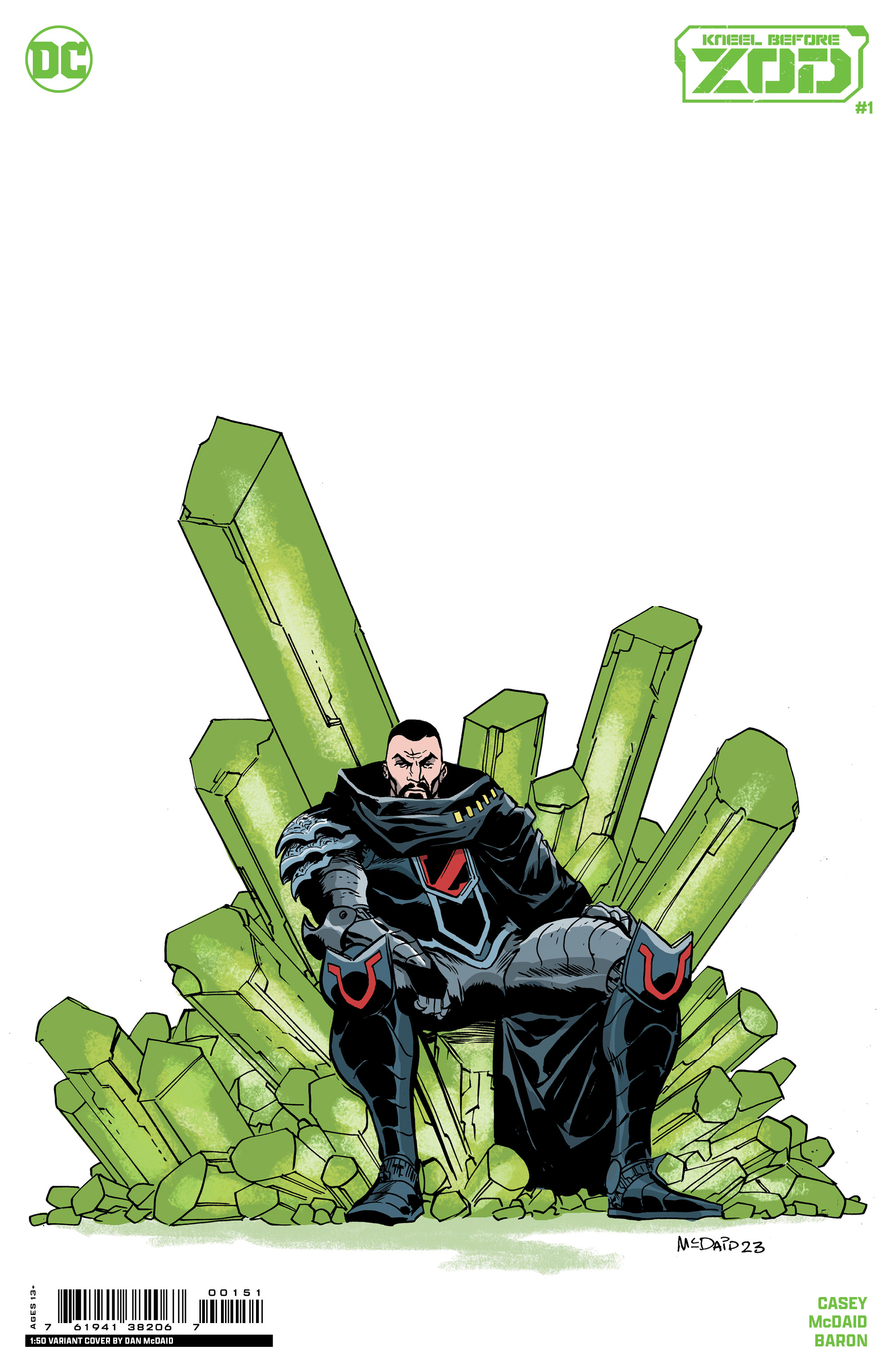 Kneel Before Zod #1 (Of 12) Cover F 1 for 50 Incentive Dan Mcdaid Card Stock Variant